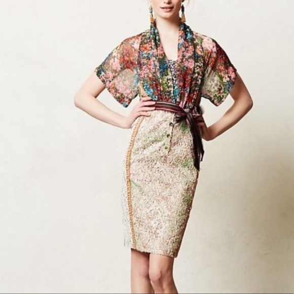 Byron Lars Dresses & Skirts - Anthropologie Byron Lars Lana Dress Lace Sheath 12